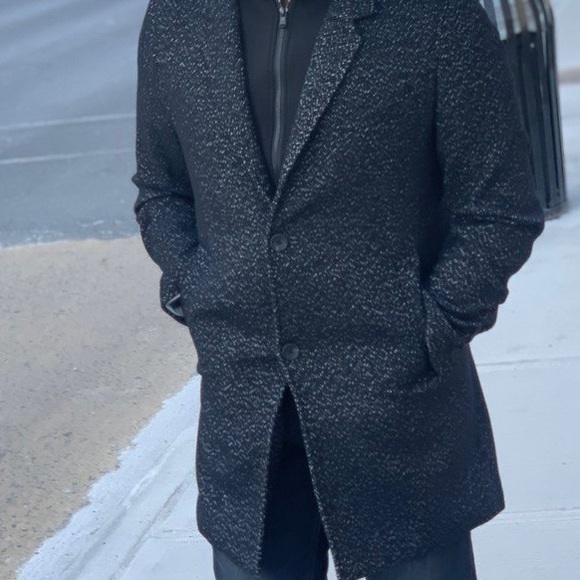 slim fit overcoat mens